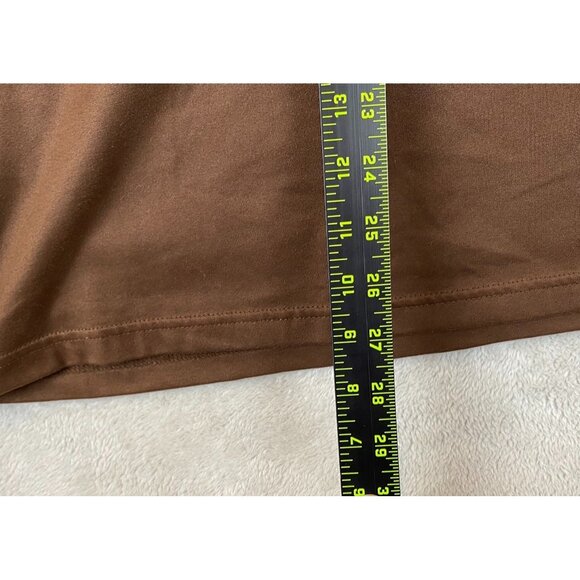 Bolle Golf Athletic T-Shirt Mens Medium Brown Long Sleeve Pullover Mock Neck - Picture 3 of 8